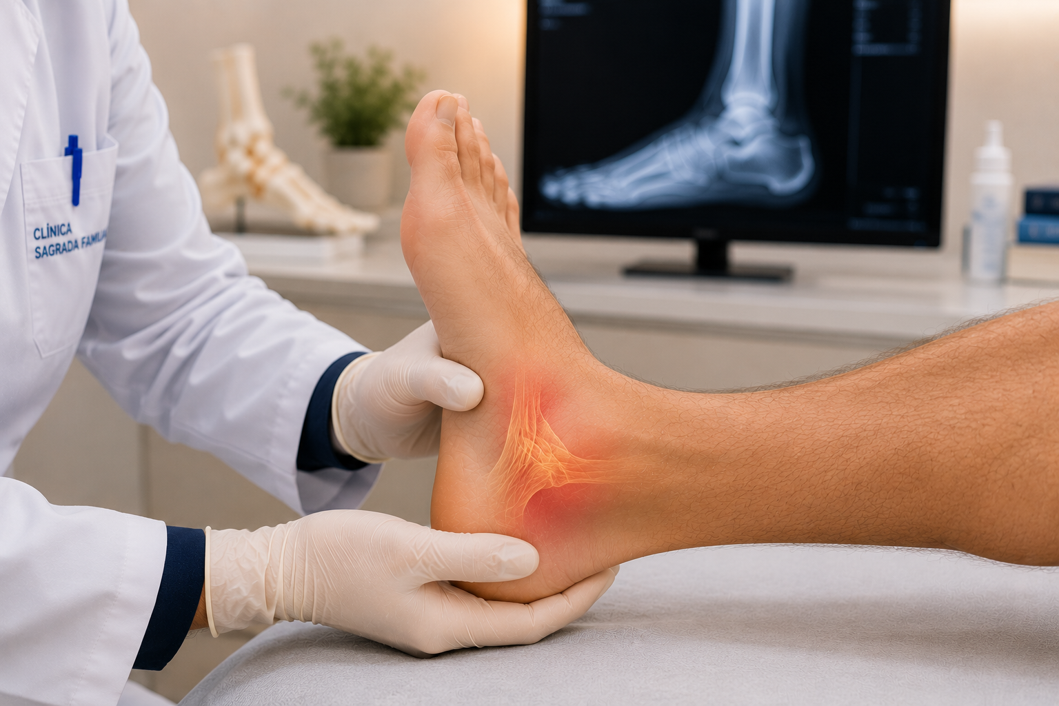 Esguince de tobillo: anatomía del ligamento peroneoastragalino anterior afectado